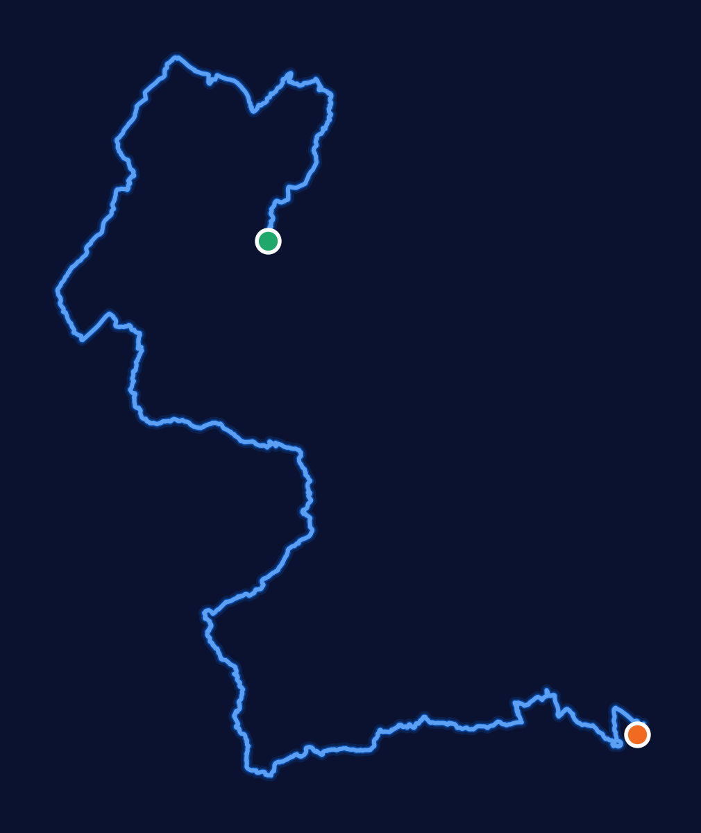The 50 km route into Shing Fung Studios