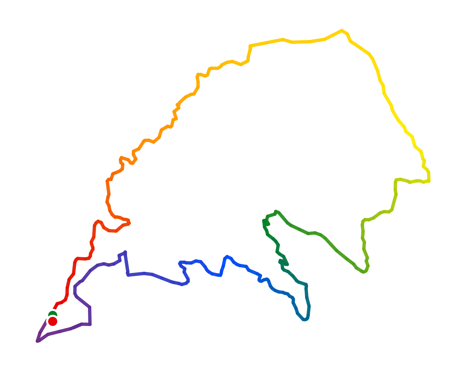 Pride Run 9km course map